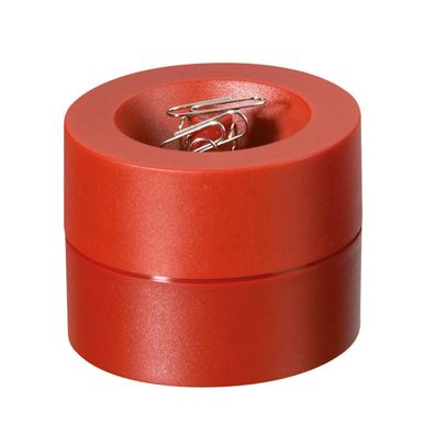 MAUL Klammernspender MAULpro, rund, Durchmesser: 73 mm, rot