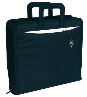 Wedo 58 601 Ordnertasche - Polyester, A4-Ordner bis 75mm Rückenbreite, schwarz