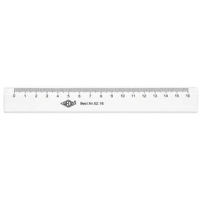 WEDO 52 16 Lineal 18,0 cm, transparent