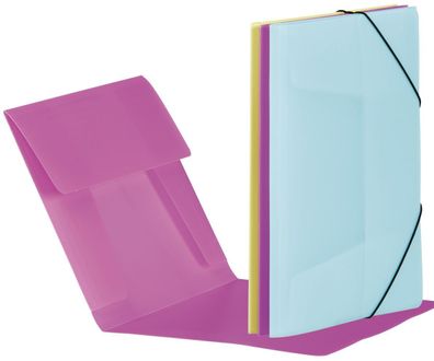 Pagna® 21613-17 Gummizugmappe Lucy Colours - A4, PP, lindgrün transluzent(T)