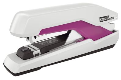 Rapid 5000548 Heftgerät Supreme SO30 - Metall, 30 Blatt, weiß/pink