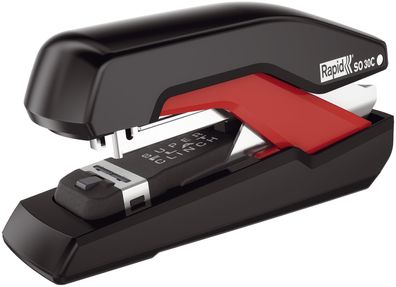 Rapid 5000550 Heftgerät Supreme SO30C - Metall, 30 Blatt, schwarz/rot
