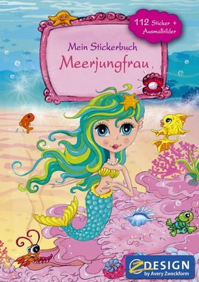 Avery Zweckform® 57796 Z-Design 57796, Kinder Sticker Spielbuch A5, Meerjungfrau