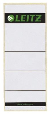 Leitz 1647-00-85 10er Rückenschilder - breit/extra kurz, 61 x 157 mm, hellgrau