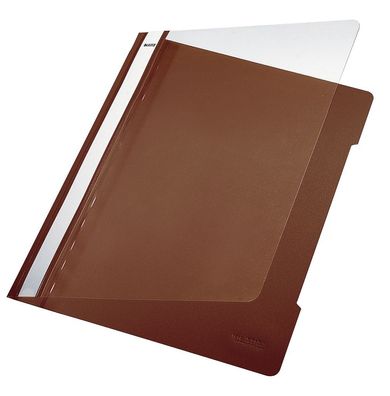 Leitz 4191-00-75 4191 Schnellhefter - A4, langes Beschriftungsfeld, PP-Folie, braun