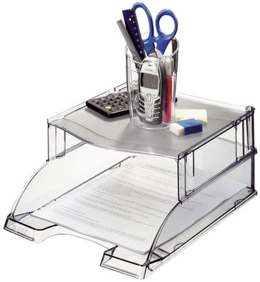 Leitz 5234-00-92 5234 Distanzelement Plus, für Briefkörbe Plus, grau transparent