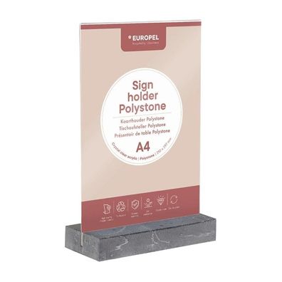 Europel Schildhalter A4 Polystone anthrazit