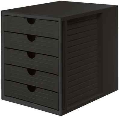 HAN 14508-13 Schubladenbox Systembox KARMA - A4/C4, 5 geschlossene Schubladen, öko-sc