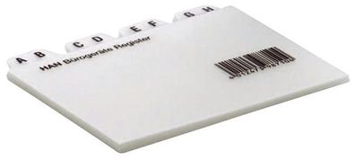 HAN 984 Register A - Z, DIN A4 quer, 25-teilig, für Karteikästen/Tröge, grau