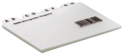 HAN 987 Register A - Z, DIN A7 quer, 25-teilig, für Karteibox, Karteikästen/Tröge, gr
