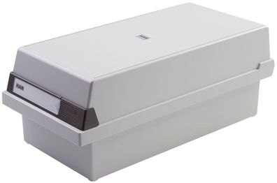 HAN 956-11 Karteikasten A6 quer, für 1300 Karten, lichtgrau