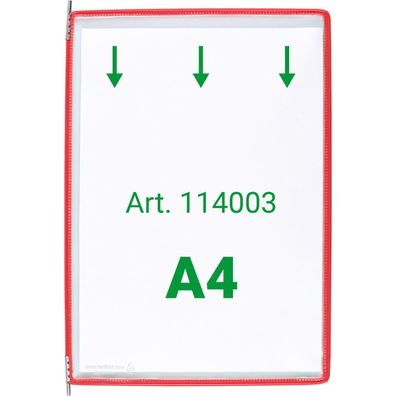 tarifold tdisplay Drehzapfentafel, DIN A4, rot