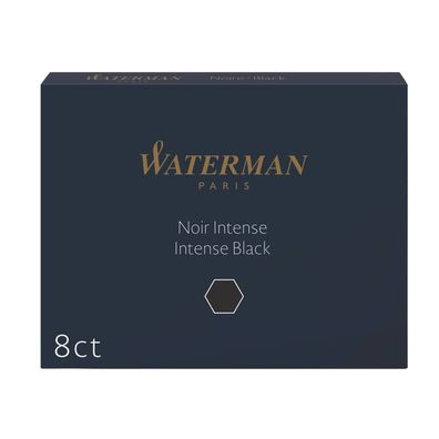 Waterman S0110850 Tintenpatronen - schwarz, Standard-Großraum, 8 Patronen