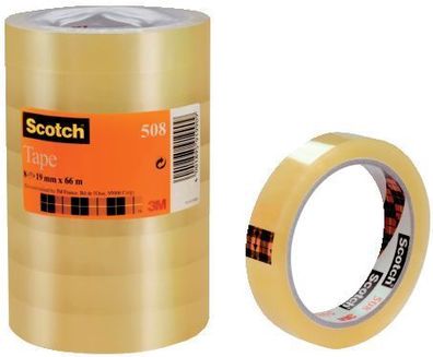 Scotch® 5081966 Klebeband Transparent 508, PP, Bandgröße (L x B): 66 m x 19 mm, 8 Rol