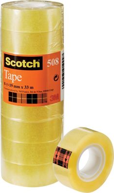 Scotch® 5081933 Klebeband Transparent 508, PP, Bandgröße (L x B): 33 m x 19 mm, 8 Rol