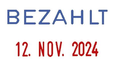 COLOP® S160L2 Mini-Dater - Datumstempel + Text Bezahlt