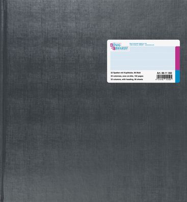 König & Ebhardt 8611392 Vielzweckbuch mit Kopfleiste 27,7 x 25,5 cm 32 Spalten je Dop