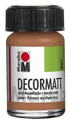 Marabu 1401 39 787 Decormatt Acryl, Metallic-Kupfer 787, 15 ml