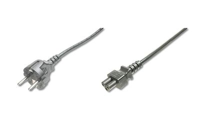 AK-440115-008-S Netzanschlusskabel, Schuko - C5 St/Bu, 0,75m, H05VV-F3G 0.75qmm, sw