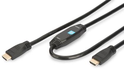 AK-330105-150-S HDMI High Speed Anschlusskabel, Typ A, m/ amp. St/St, 15.0m, Full HD,