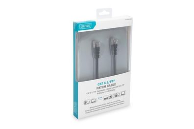 Digitus DB-160144-010-S Patchkabel, CAT6, RJ45 St/St, 1.0m, S-FTP, AWG 27/7, LSZH, sw