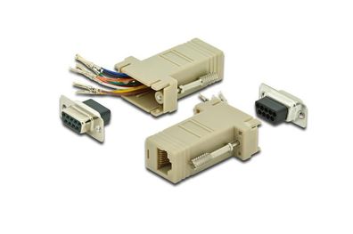 AK-610516-000-I Adapter, DB9, RJ45, Modular DB9 F, RJ45 F