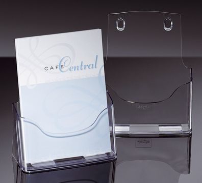 SIGEL LH112 Tisch-Prospekthalter acrylic, mit 1 Fach, glasklar, für A5