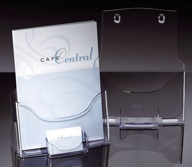 SIGEL LH111 Tisch-Prospekthalter acrylic, glasklar, für A4