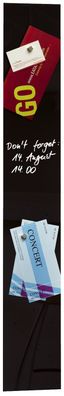 SIGEL GL100 Glas-Magnetboard Artverum - schwarz, 12 x 78 cm