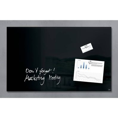 SIGEL GL130 Glas-Magnetboard Artverum - schwarz, 78 x 48 cm