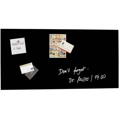 SIGEL GL145 Glas-Magnetboard Artverum - schwarz, 91 x 46 cm