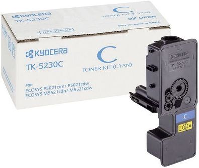 Kyocera TK5230C Original Kyocera Toner-Kit cyan (02R9CNL0,1T02R9CNL0,2R9CNL0, K-5230C