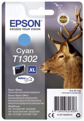 Epson C13T13024012 Original Tintenpatrone cyan XL (C13T13024012, 1302, 13024012)