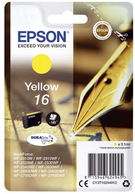Epson C13T16244012 Original Epson Tintenpatrone gelb (C13T16244012,16, 1624, 16244012