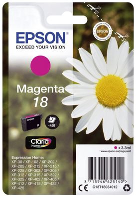 Epson C13T18034012 Original Epson Tintenpatrone magenta (C13T18034012,18, 1803, 18034