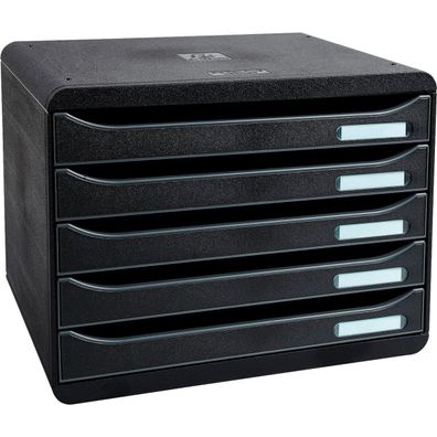 Exacompta Schubladenbox BIG-BOX PLUS, 5 Sch?be, schwarz