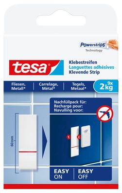tesa Powerstrips Klebestreifen f?r Fliesen und Metall