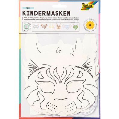 Folia 23204 Kindermaske weiß 6 Stück(T)