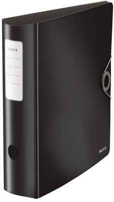 Leitz 1047-10-95 1047 Ordner 180° Active Solid - A4, 8 cm, Innentaschen, Gummizug, sc