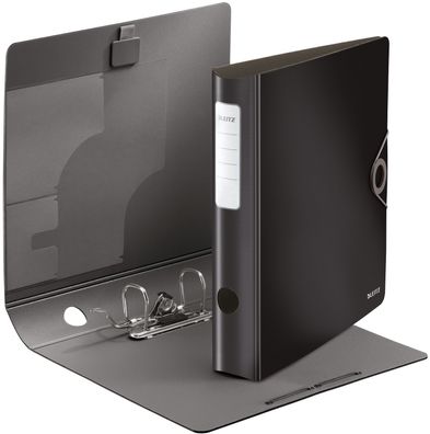 Leitz 1048-10-95 1048 Ordner 180° Active Solid - A4, 6 cm, Innentaschen, Gummizug, sc