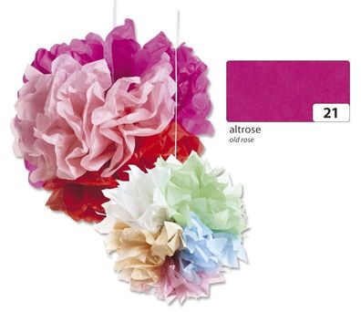 Folia 91021 Blumenseide - 50 x 70 cm, 5 Bogen, altrosa