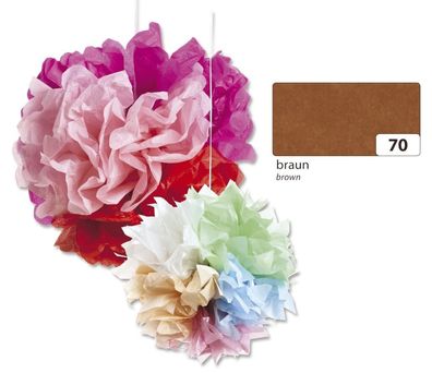 Folia 91070 Blumenseide - 50 x 70 cm, 5 Bogen, braun