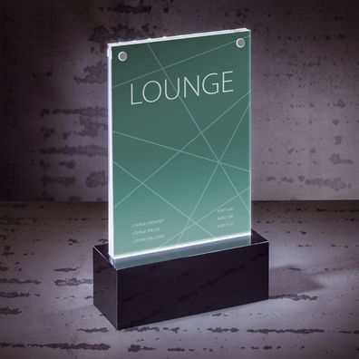 SIGEL TA423 LED-Tischaufsteller luminous - beleuchtbar, für A6