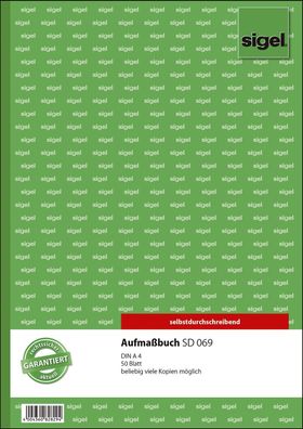 SIGEL SD069 Aufmaßbuch - A4, SD, MP, 50 Blatt