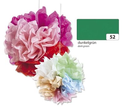 Folia 91052 Blumenseide - 50 x 70 cm, 5 Bogen, dunkelgrün