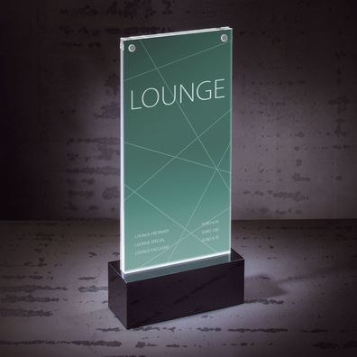 SIGEL TA424 LED-Tischaufsteller luminous - beleuchtbar, für DL