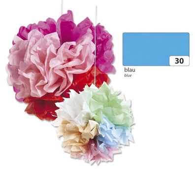 Folia 91030 Blumenseide - 50 x 70 cm, 5 Bogen, blau