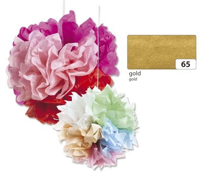Folia 91065 Blumenseide - 50 x 70 cm, 5 Bogen, gold