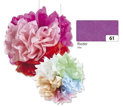 Folia 91061 Blumenseide - 50 x 70 cm, 5 Bogen, flieder