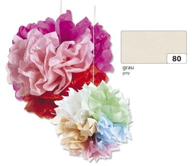 Folia 91080 Blumenseide - 50 x 70 cm, 5 Bogen, grau